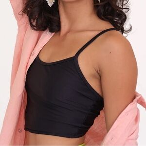 Pali Swim Shaka Top Black Size M Made In California Cross Back